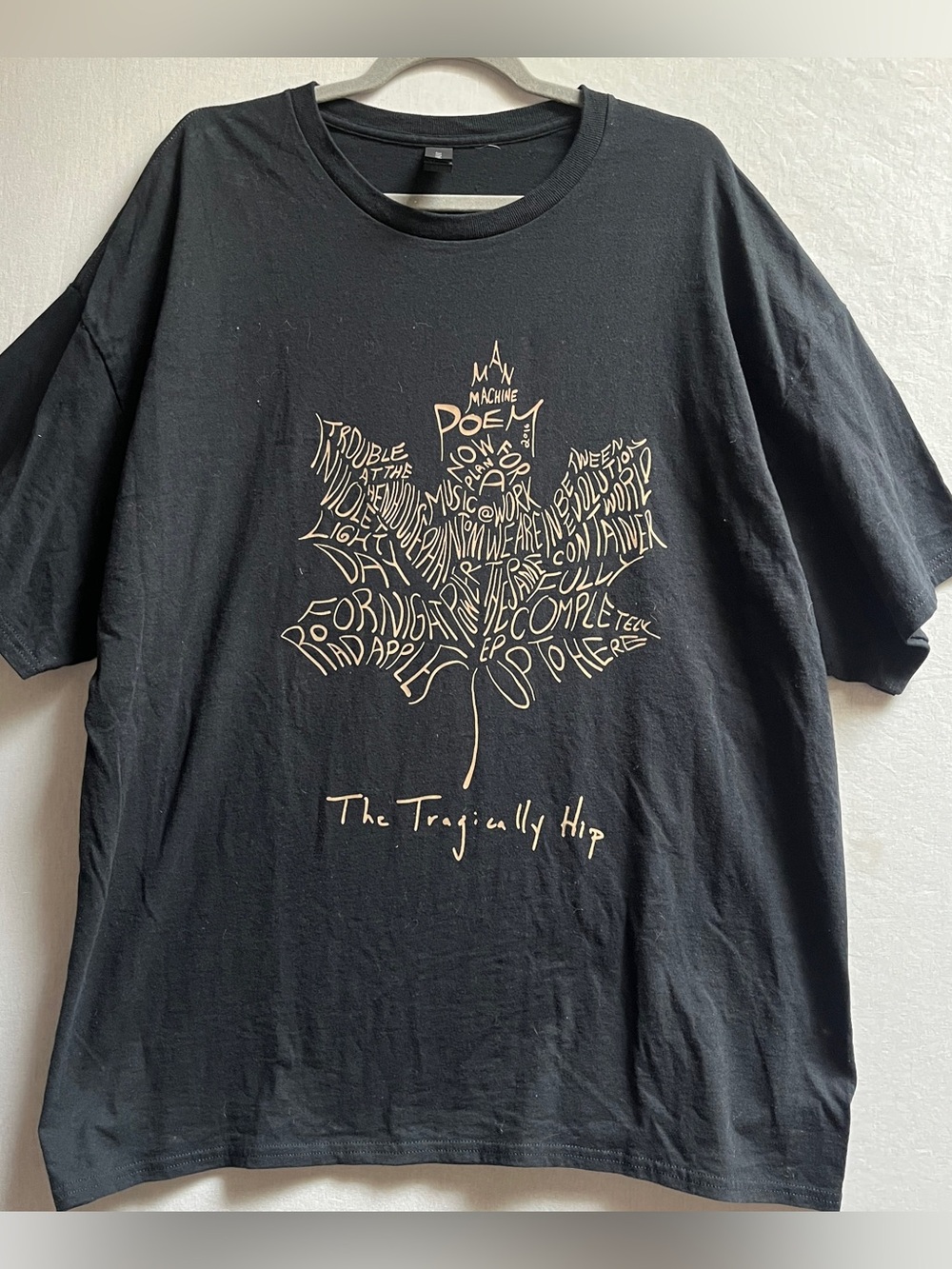 The Tragically Hip Maple Leaf Script Band Concert T Shirt 2XL